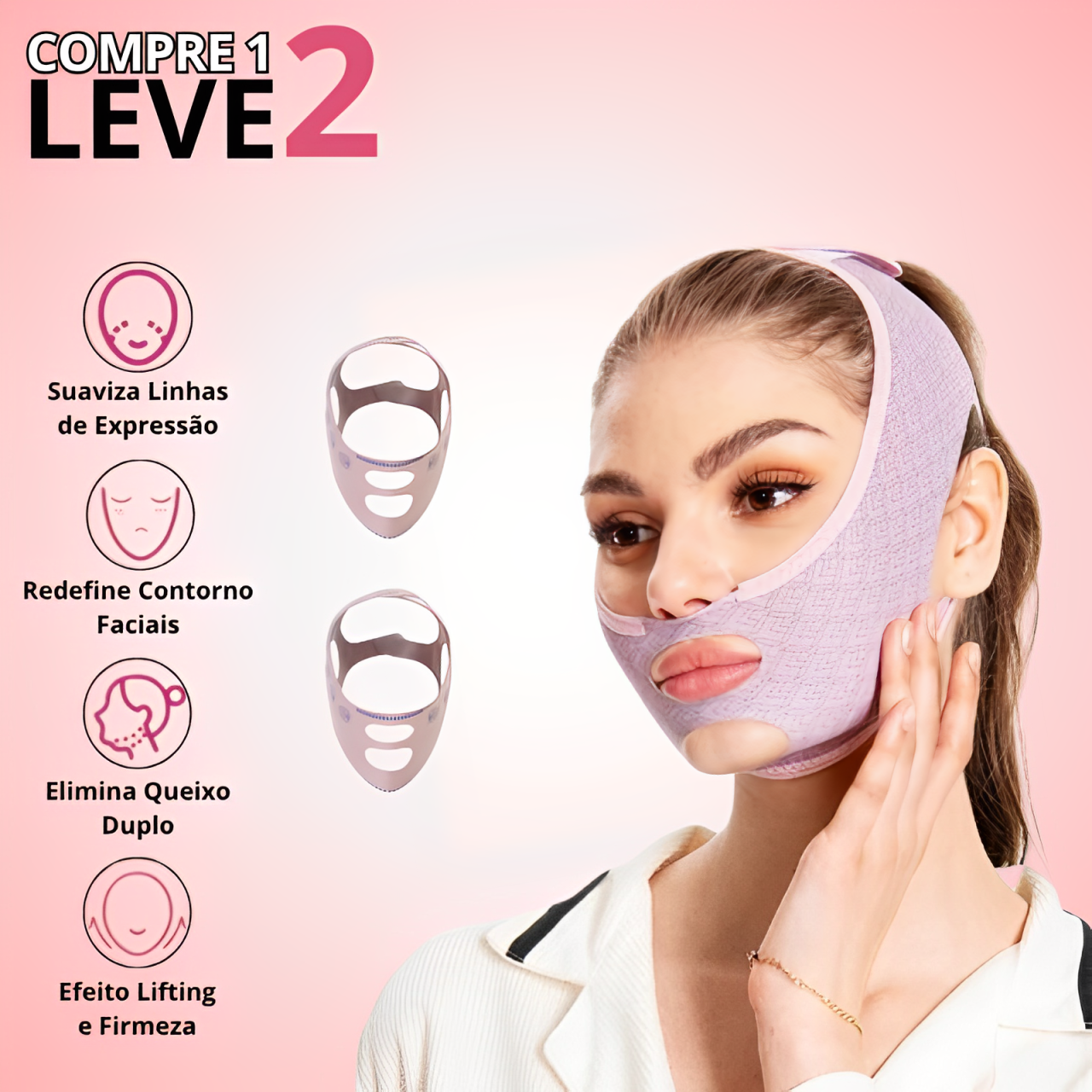 V-Revitalize Sculpt™ – Máscara de Contorno Facial | Compre 1 Leve 2
