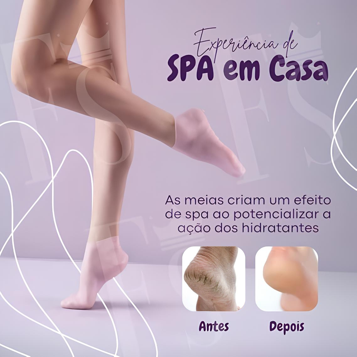 Meias Hidratantes com Gel de Aloe Vera – Hidratação Profunda e Conforto Imediato