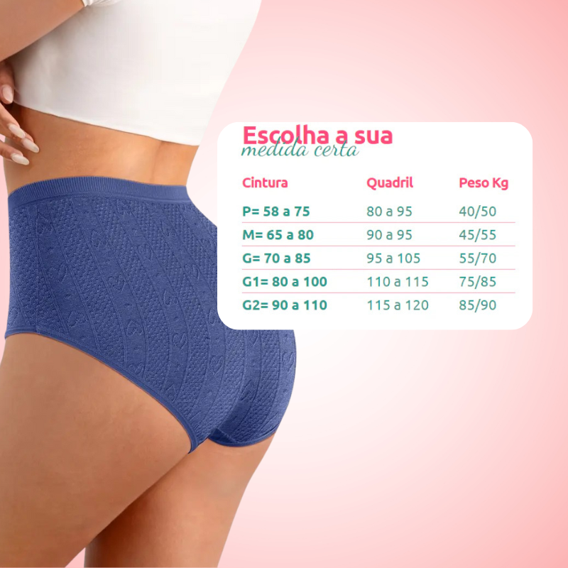 Calcinha Antivazamento BellaProteção – Compre 4 Leve 8