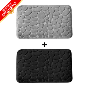 Tapete para Banheiro Antiderrapante Ultra Absorvente – (Compre 1 leve 2 + Brinde Exclusivo)